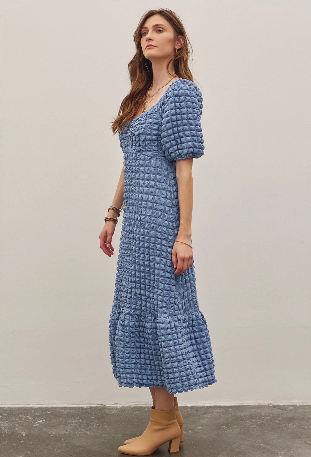 Sweetheart Midi Dress with Lining