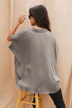 Load image into Gallery viewer, Washed Poly Silk Surplice Caftan Top
