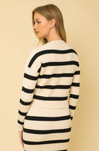 Load image into Gallery viewer, STRIPE RIBBED SWEATER TOP
