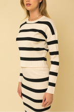 Load image into Gallery viewer, STRIPE RIBBED SWEATER TOP
