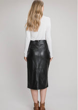 Load image into Gallery viewer, Faux Leather Midi Skirt
