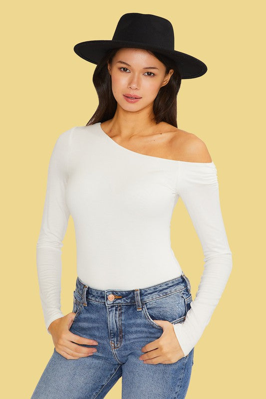 Double Layered One Shoulder Top