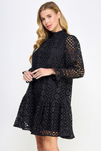 Load image into Gallery viewer, Eyelet Long Sleeve Dress
