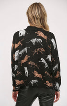 Load image into Gallery viewer, Animal Print Mock Neck Sweater
