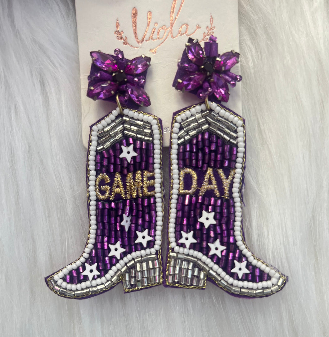 Game Day “Cowboy Boots” Earrings