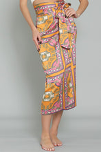 Load image into Gallery viewer, HIGH WAISTED WRAP SATIN MIDI SKIRT
