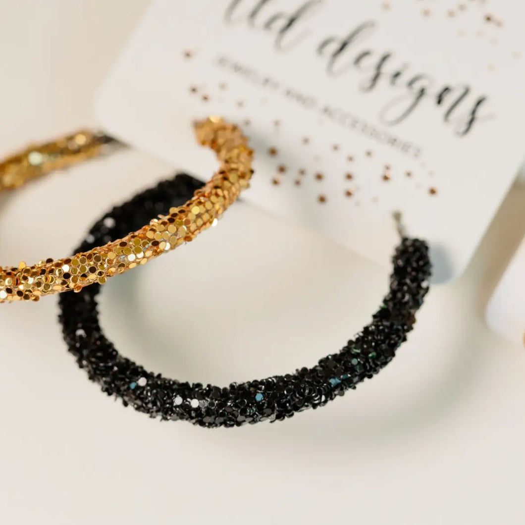 Game Day Glitter Hoops