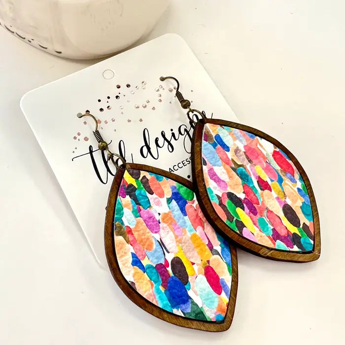 Confetti Pear Earrings