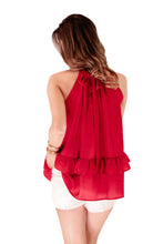 Load image into Gallery viewer, Zoey ruffle halter top
