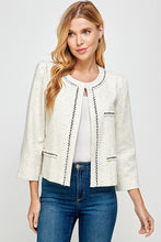 Load image into Gallery viewer, Trimed Tweed Jacket
