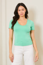 Load image into Gallery viewer, SHORT SLEEVE V NECK TOP
