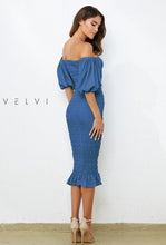 Load image into Gallery viewer, Skyla Shirred Midi Dress
