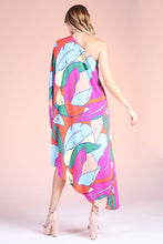 Load image into Gallery viewer, Tropical Paradise Asymmetrical One Sleeve Dress
