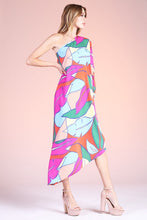 Load image into Gallery viewer, Tropical Paradise Asymmetrical One Sleeve Dress
