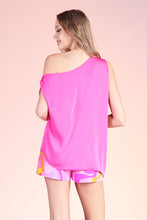 Load image into Gallery viewer, Washed Poly Silk Asymmetrical Top
