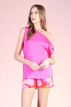 Load image into Gallery viewer, Washed Poly Silk Asymmetrical Top
