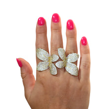 Load image into Gallery viewer, Sugarplum Pave Floral Ring
