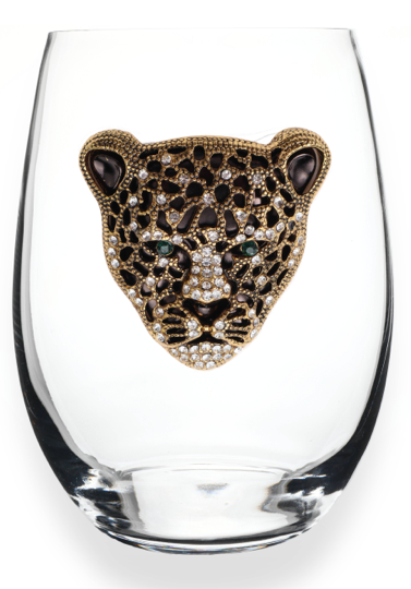 Leopard Wine Glass