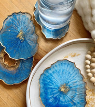 Load image into Gallery viewer, Set of 4 Free Form Geode Coasters
