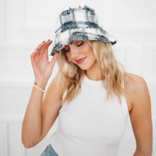 Load image into Gallery viewer, Black Plaid Bucket Hat
