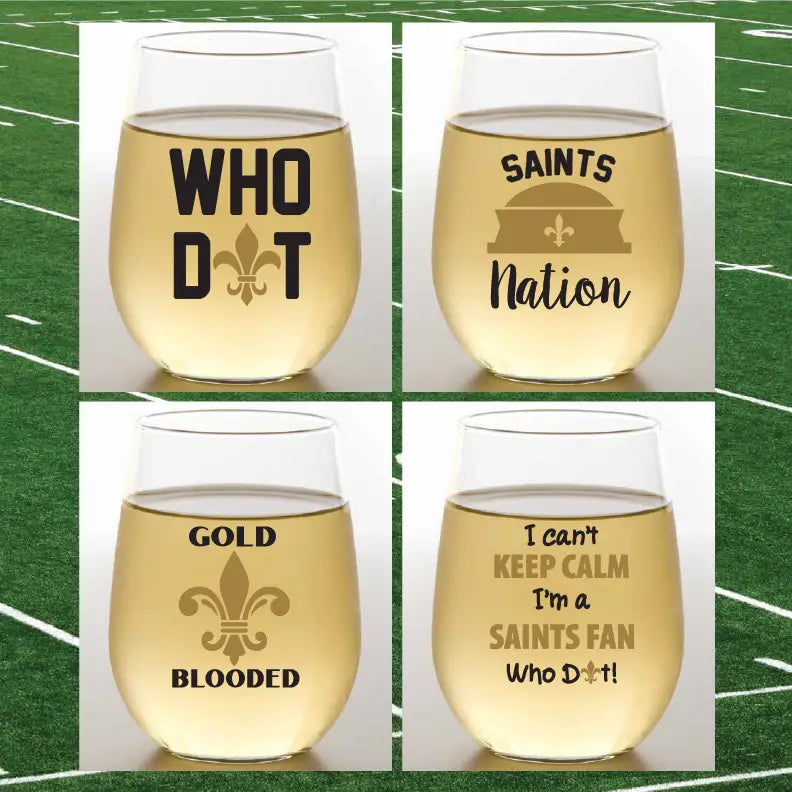 Saints Shatterproof Wine Glasses - 2 pk