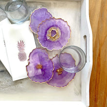 Load image into Gallery viewer, Set of 4 Free Form Geode Coasters
