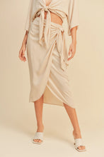 Load image into Gallery viewer, Rayon Wrap Skirt - Beige
